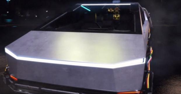 Open enlarged image Tesla Cybertruck inserted into the first Back to the Future movie