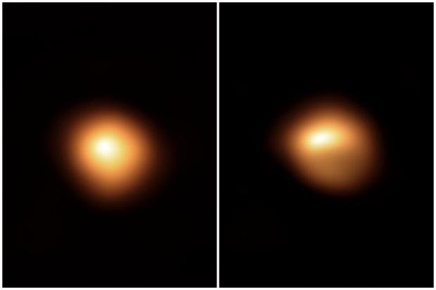 Open enlarged image Betelgeuse is definitely still dimming, and these pictures confirm it