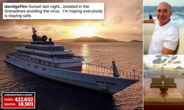 Open enlarged image Billionaire on social media: 'quarantined' on $590 million superyacht