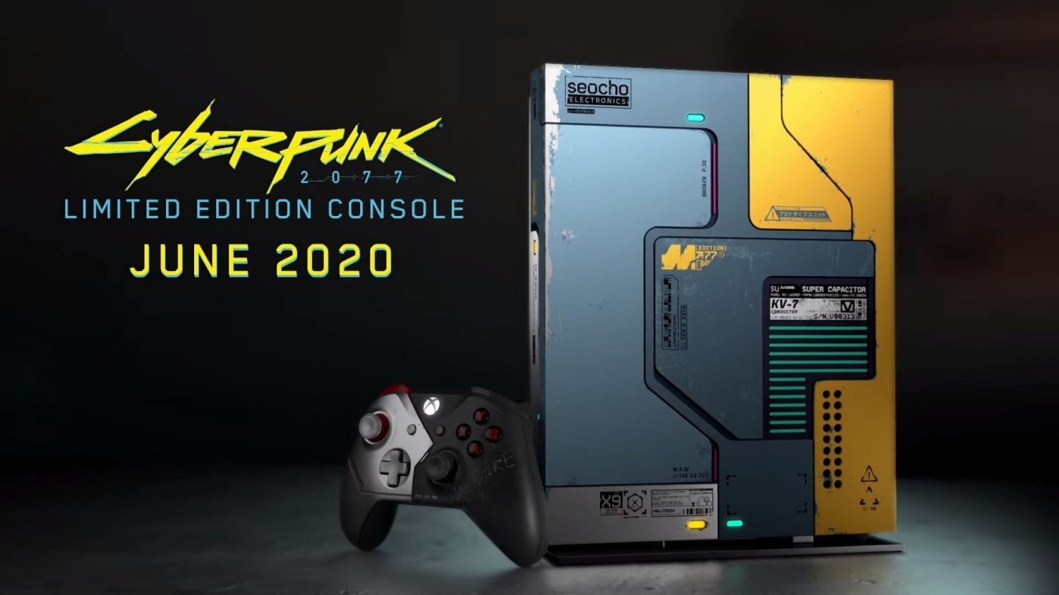Xbox One X Cyberpunk 2077 Limited Edition console glows in ...