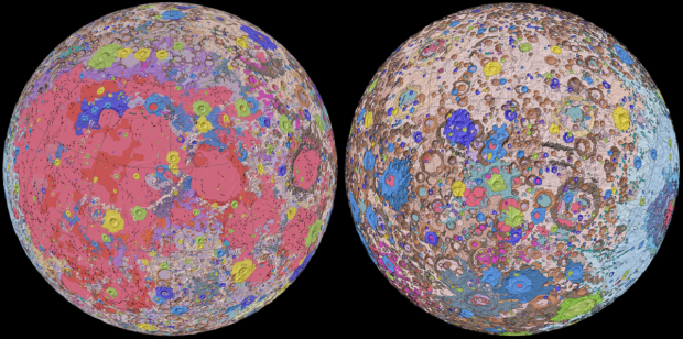 Open enlarged image First detailed geologic map of Moon's surface has been released