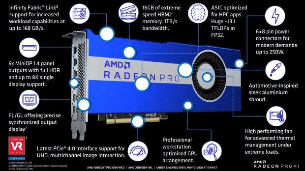 Radeon pro vega 48 with 8gb on sale of hbm2 memory