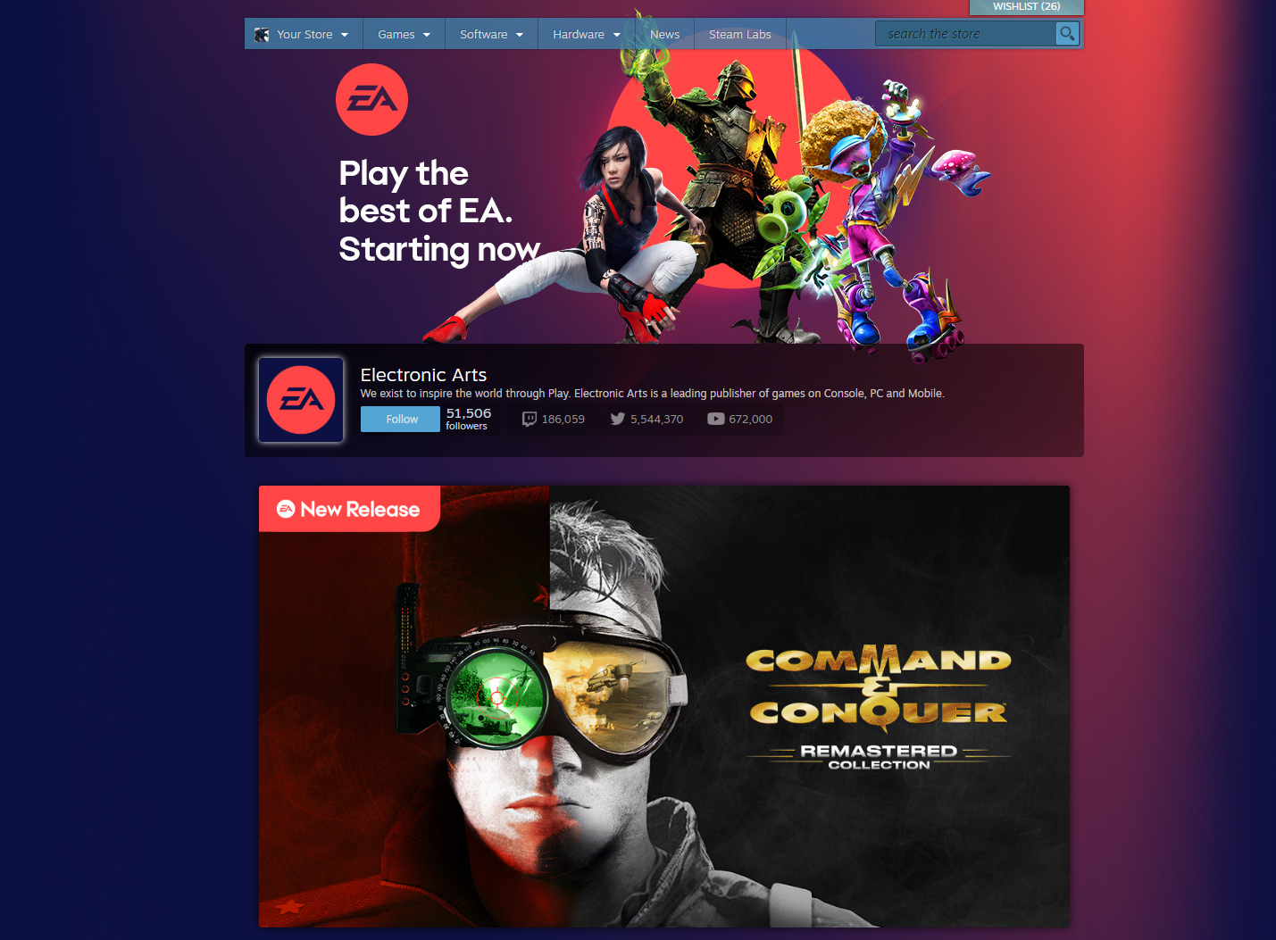 EA Play gaming sub launches on Steam this month