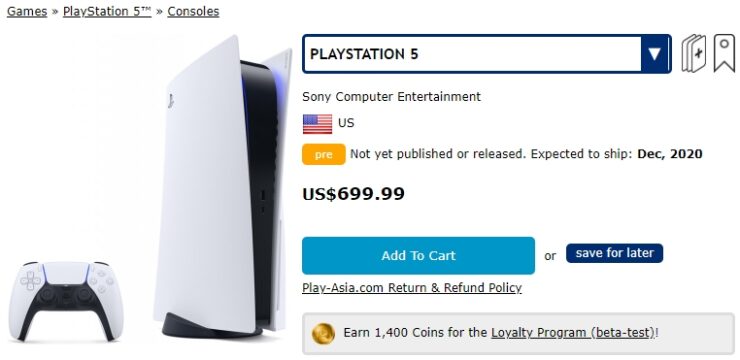 Playstation 5 on sale price 2020