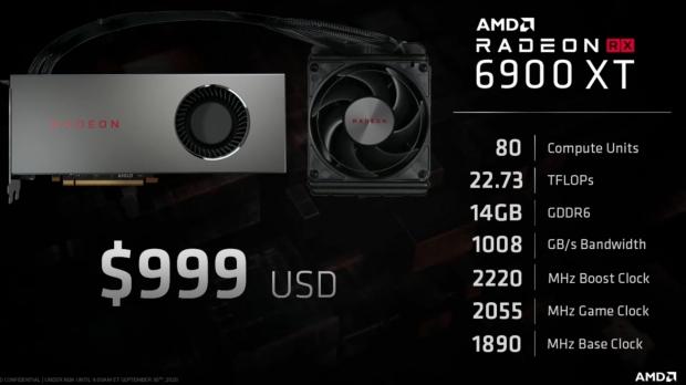 AMD Radeon RX 6900 XT: Big Navi costs $999 in these leaked slides