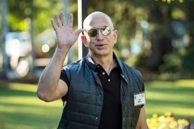 Open enlarged image Jeff Bezos gained $13 billion in one day as Amazon stock jumped 7.9%