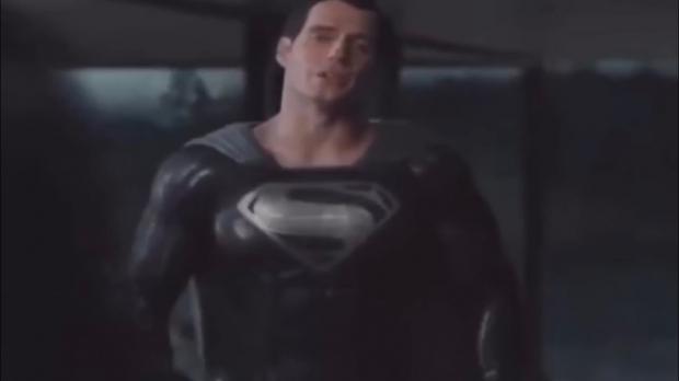 Open enlarged image Black Suit Superman footage from Zack Snyder's Justice League teased