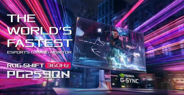 Open enlarged image ASUS ROG Swift PG259QN: world's fastest gaming monitor, 360Hz for $699