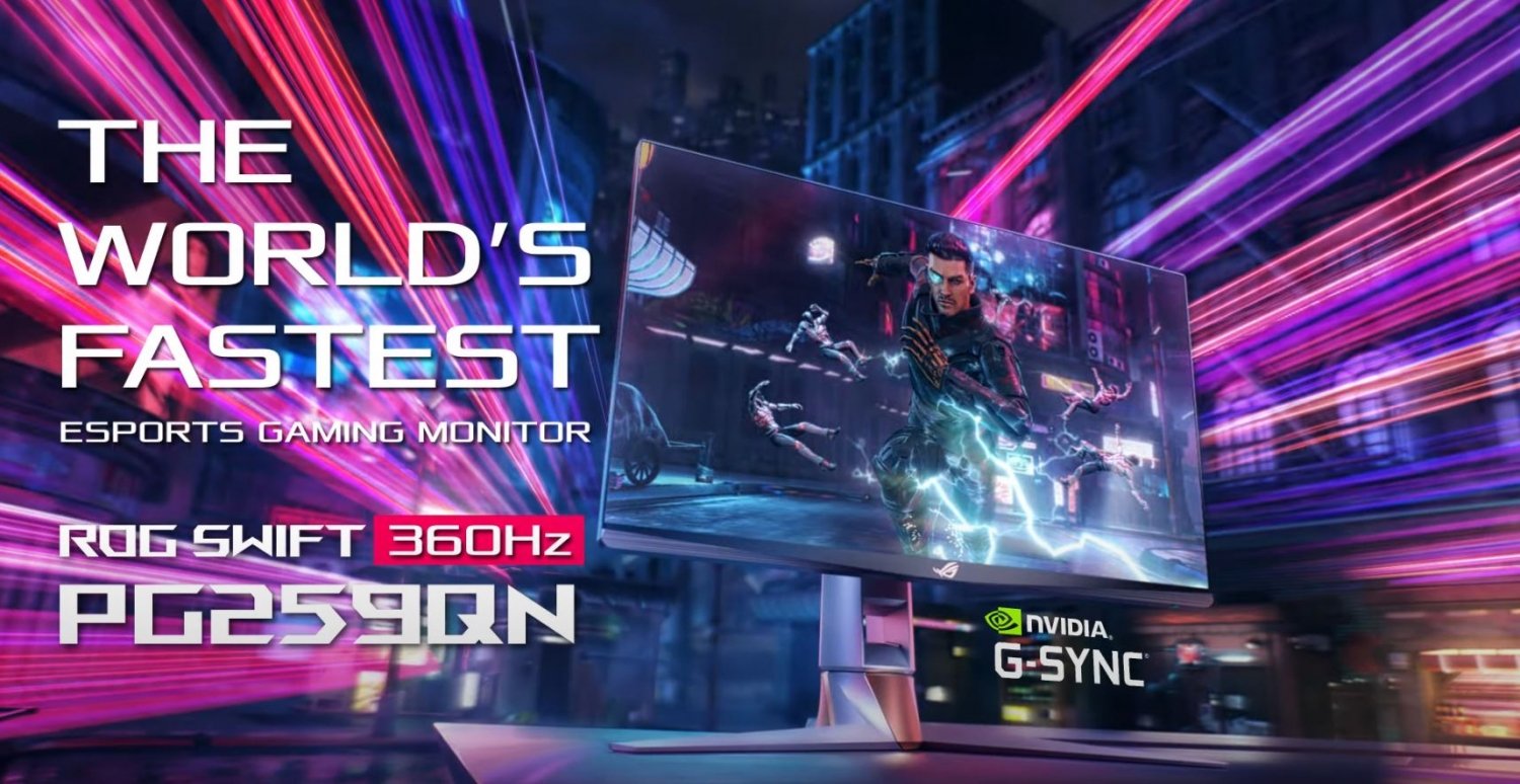 NVIDIA & ASUS Unveil 360Hz 1080p G-Sync Monitor: ROG Swift 360