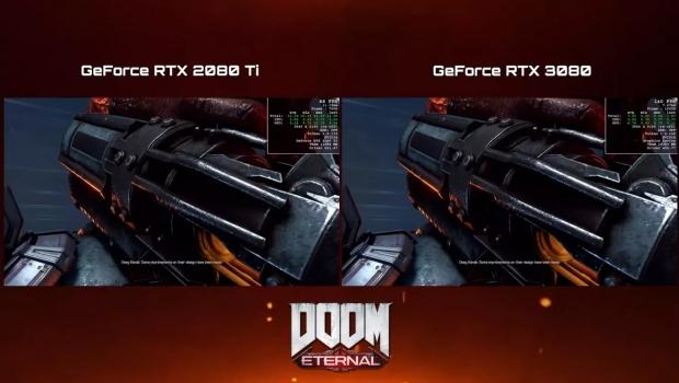 Open enlarged image DOOM Eternal on GeForce RTX 3080 hits 4K 120FPS without a sweat