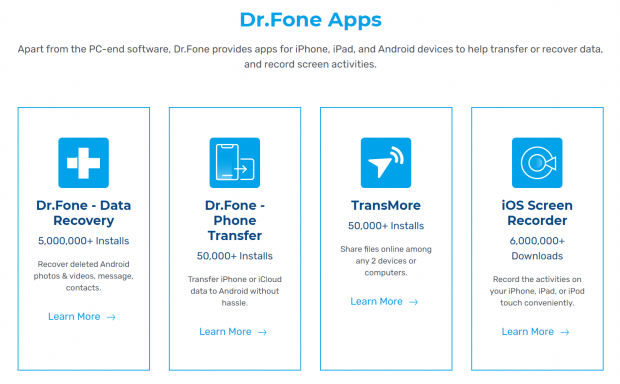 dr fone ios data recovery code