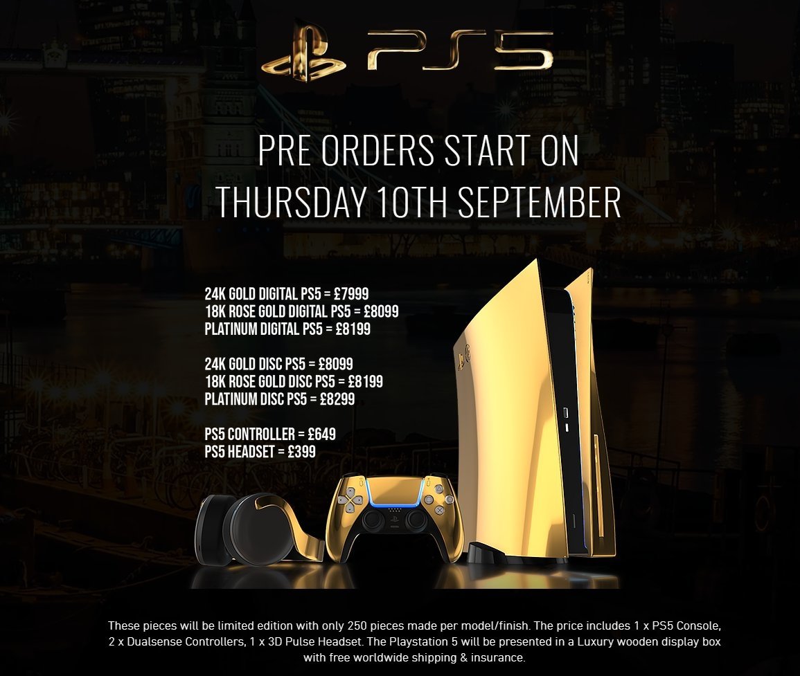 24k Gold Playstation 5, Truly Exquisite