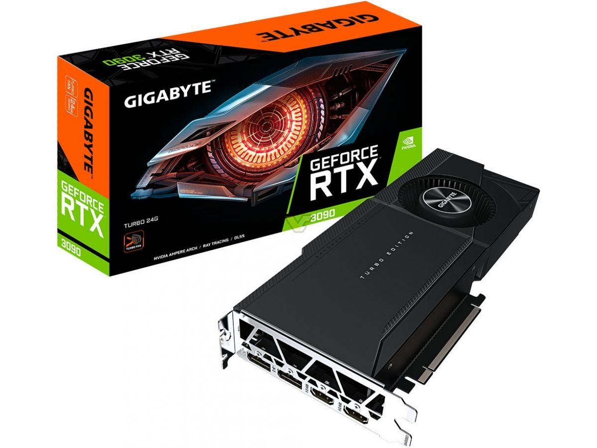 GIGABYTE's new GeForce RTX 3090 TURBO rocks blower-style fan