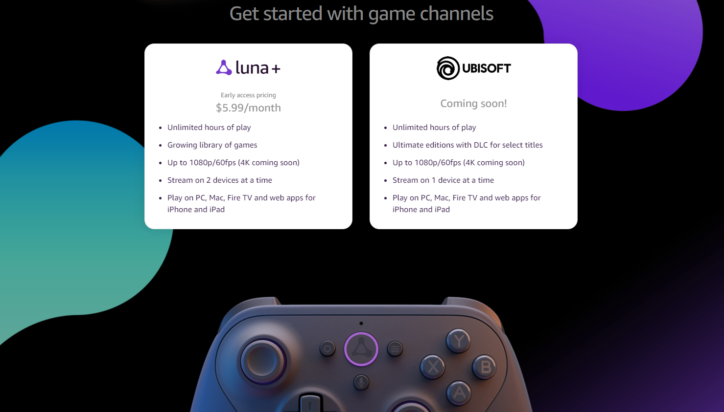 New  Luna Controller - WiFi Controller Cloud Game Streaming Service