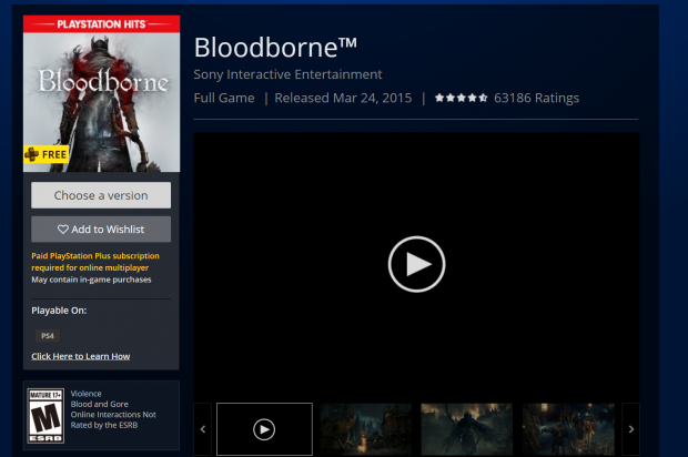 Bloodborne sales ps store