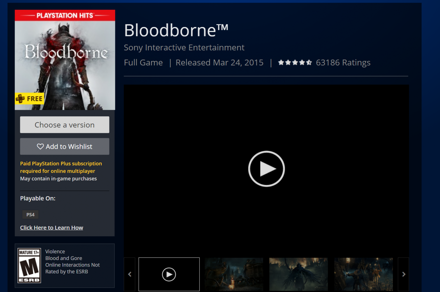 Playstation plus on sale bloodborne free