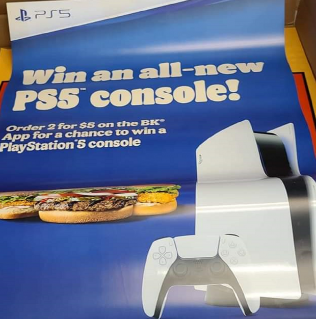 Ps5 deals burger king