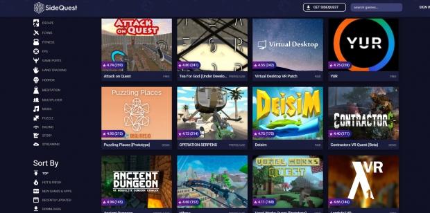 Oculus quest store side quest games