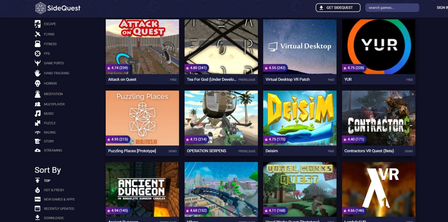 Oculus quest 2 side hot sale quest