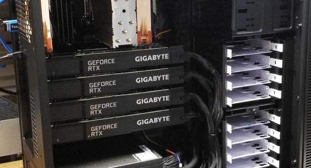 Open enlarged image 4 x GeForce RTX 3090s tested by Puget Systems, uses 1700W of power