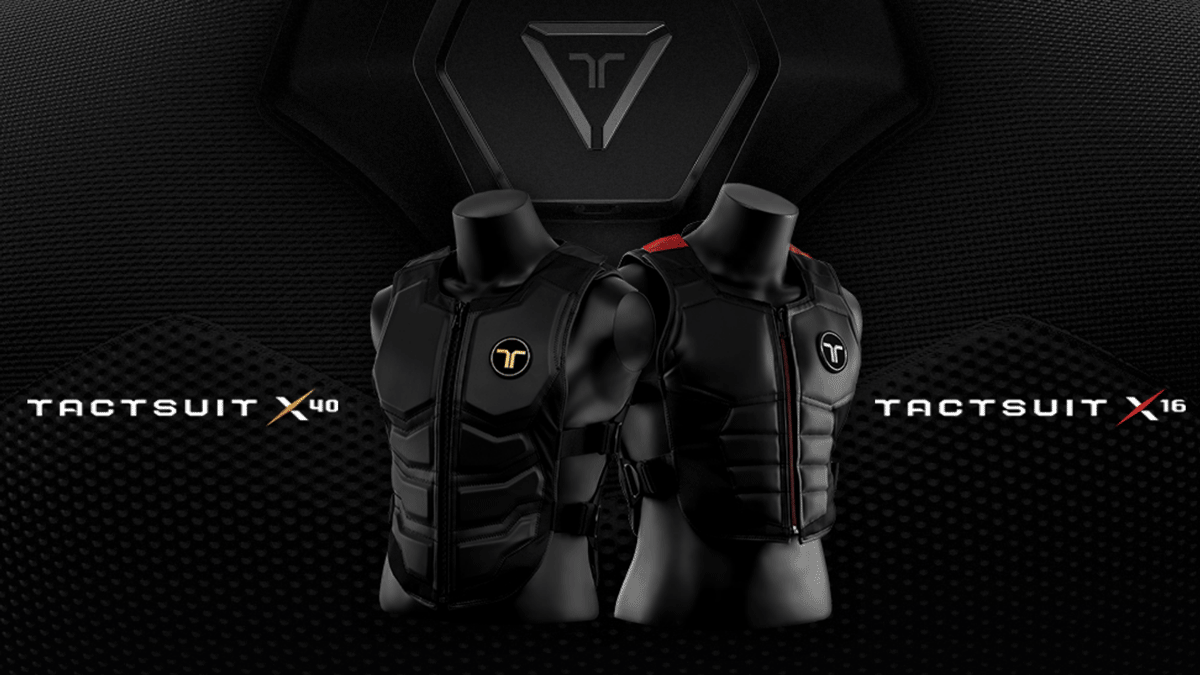 bHaptics TactSuit X haptic feedback vests for immersive VR gaming
