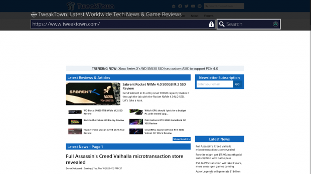 ps5 web browser