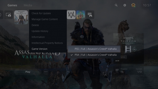 Assassin's Creed Valhalla - how to upgrade from PS4 to PS5 for