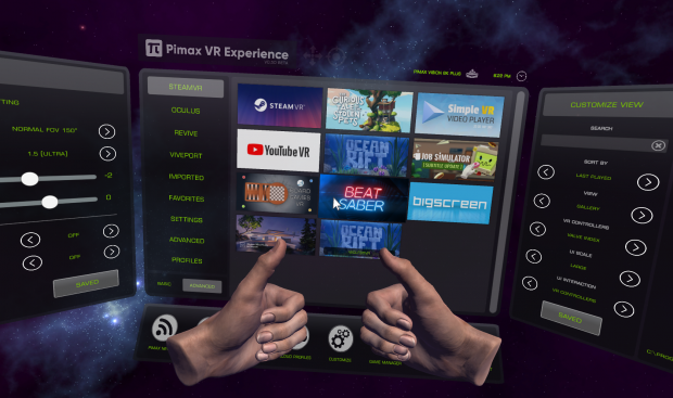 Pimax completely overhauled the Pimax VR Experience beta 01