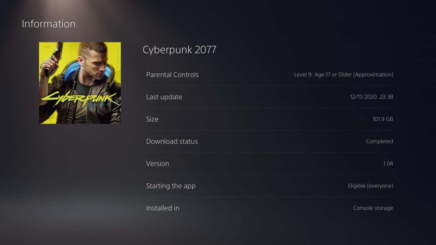 Skifte tøj Terapi udluftning Cyberpunk 2077 is over 100GB on PS4, takes up 15%
