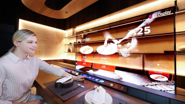 LG teases 55-inch transparent OLED in sushi bar of the future 01 LG teases 55-inch transparent OLED in sushi bar of the future 01