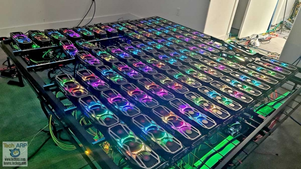 That 78 X Geforce Rtx 3080 Mining Rig Has Rgb Now Makes 900 Per Day Tweaktown