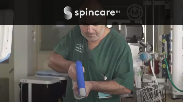 Open enlarged image This Spider-Man bandage gun sprays onto wound, heals with nanofibers