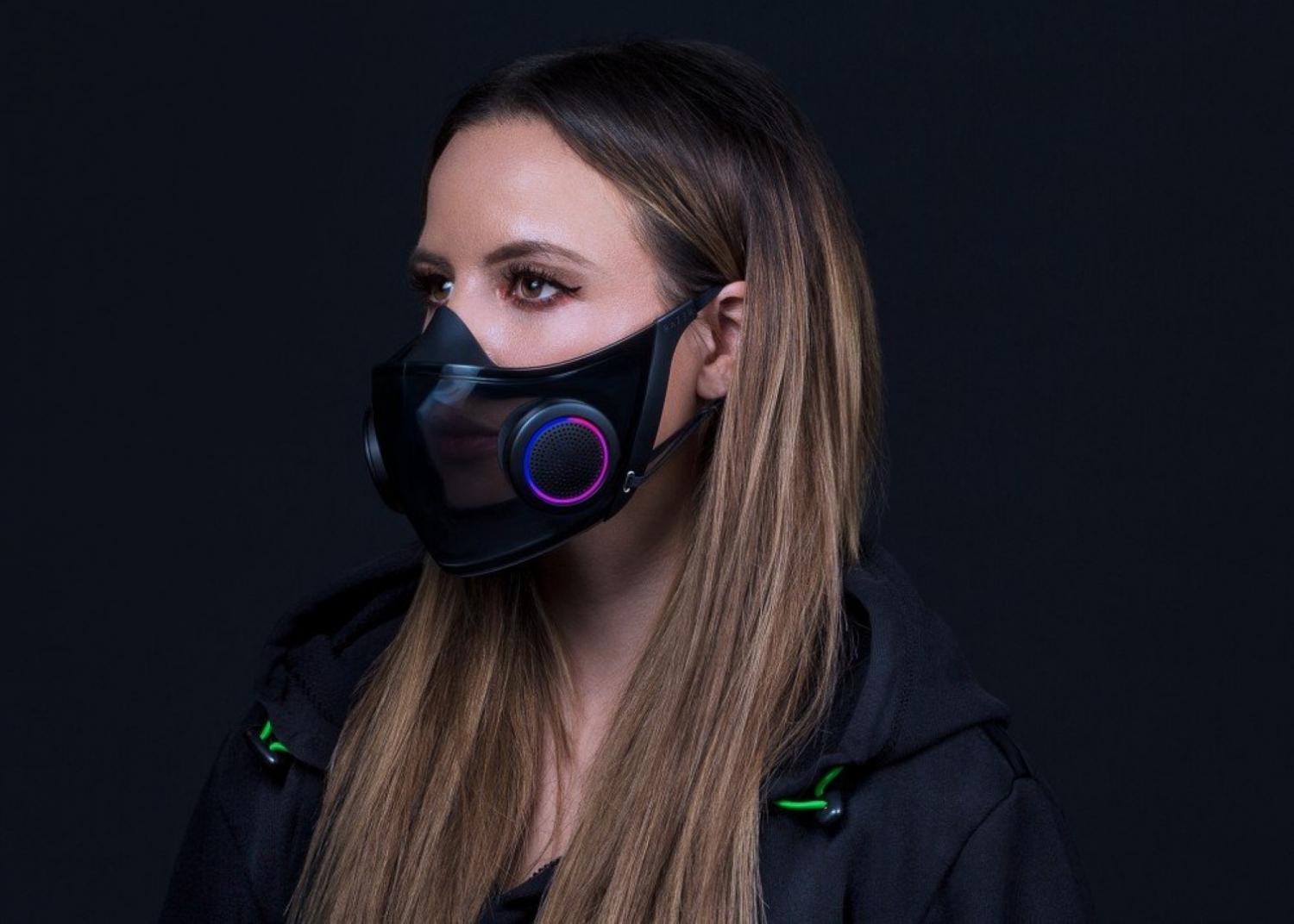 Razer Project Hazel full plastic N95 face mask with RGB lighting