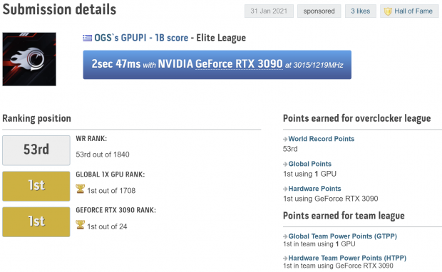GALAX GeForce RTX 3090 HOF smashes 16 world records, GPU hits 3GHz 21