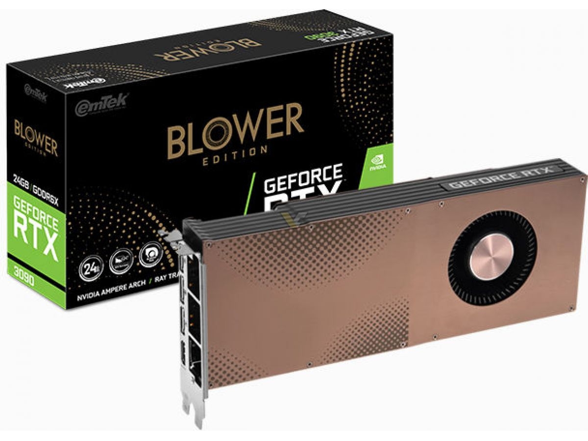 Video Cards EMTEK's new GeForce RTX 3090 Blower Edition revealed EVGA