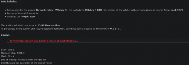 Cyberpunk 2077 source code on auction, hackers demand Bitcoin ransom 04 Cyberpunk 2077 source code on auction, hackers demand Bitcoin ransom 04
