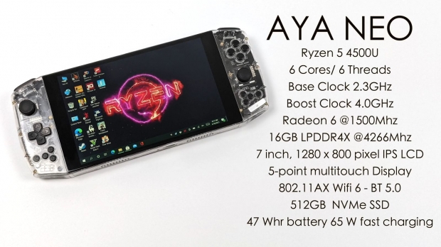 Portable AYA Neo console: fits in your hand, also plays Crysis