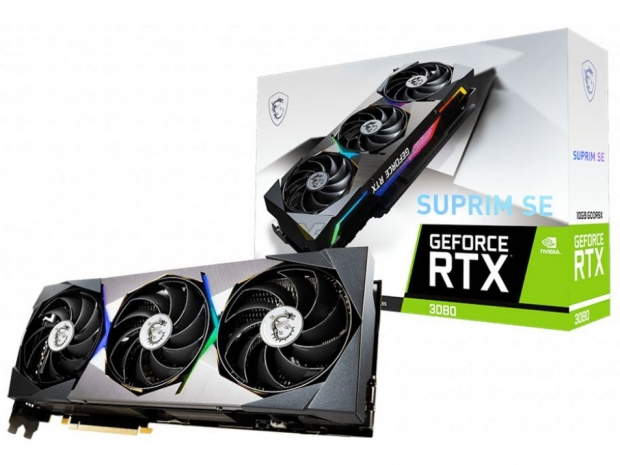 Open enlarged image MSI launches tweaked GeForce RTX 3080, RTX 3070 SUPRIM SE cards