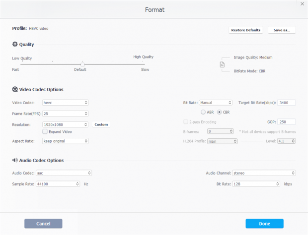 compress video files on mac without losing quality h.264 for storage