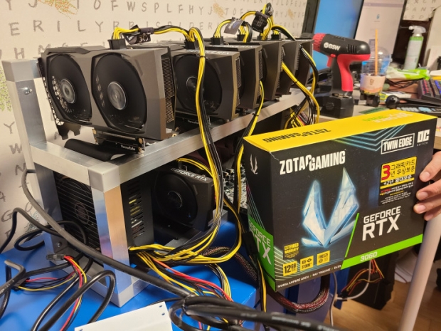 7 X Nvidia Geforce Rtx 3060s Working In Gpu Mining Rig Together Fine Tweaktown