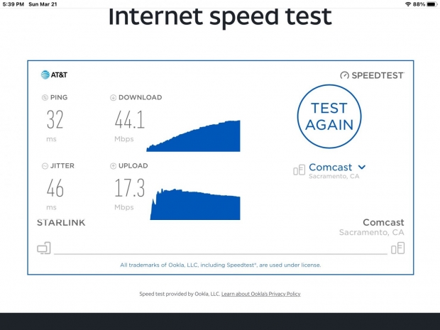 SpaceX's new Starlink internet download speeds breach 200Mbps 02