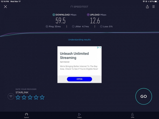 SpaceX's new Starlink internet download speeds breach 200Mbps 05