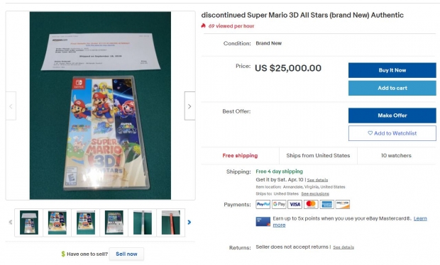 Scalpers selling Mario 3D All-Stars for $1,000 - $25,000 on eBay 22 | TweakTown.com