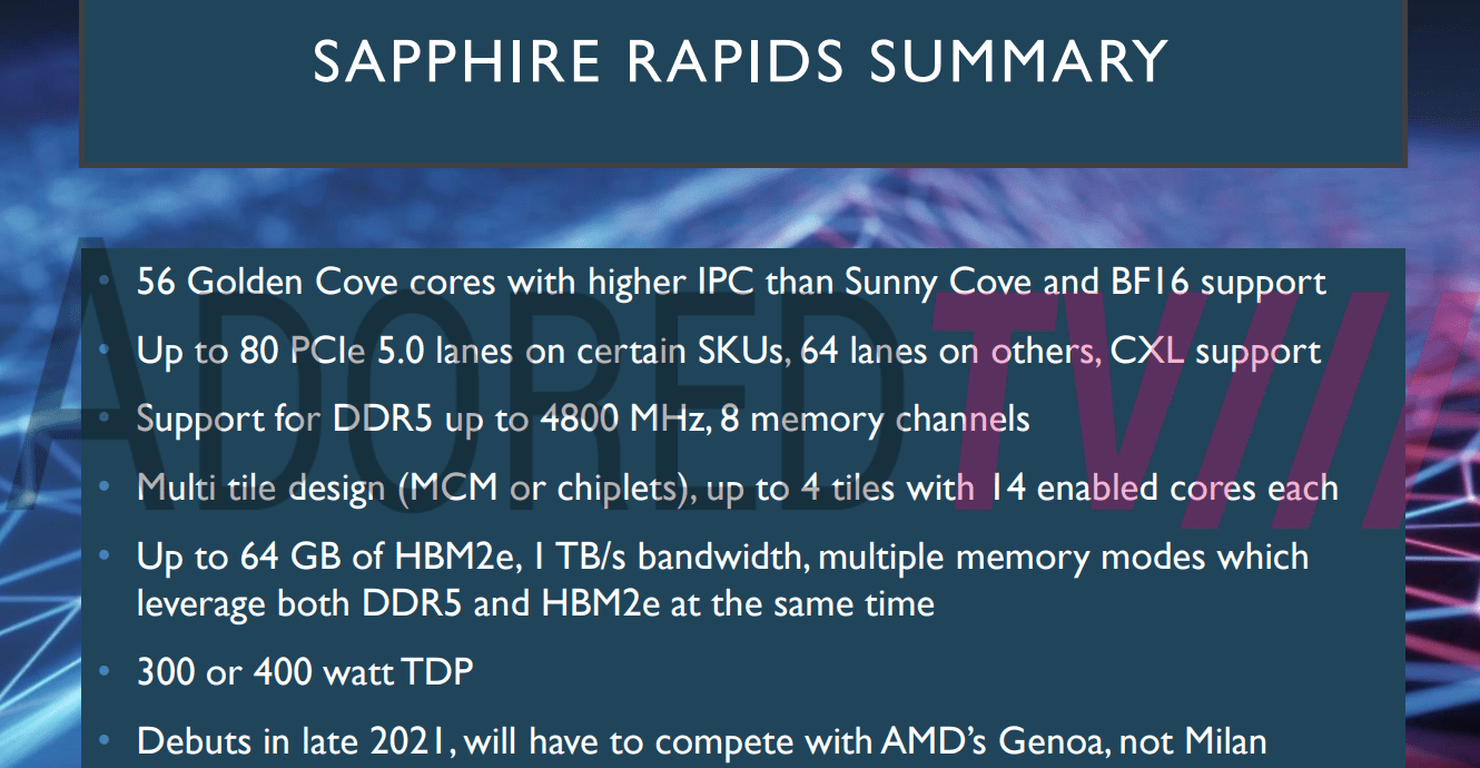 Vazam especificações do Intel Xeon Sapphire Rapids-WS: até 56 cores e 350 W  de TDP