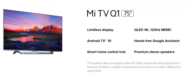 Xiaomi's new 4K 120Hz TV with HDMI 2.1 can't actually do 4K 120Hz