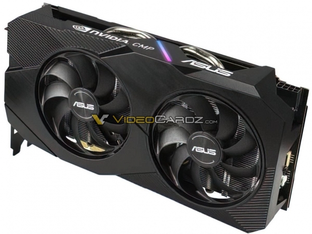 ASUS CMP 30HX mining GPU spotted packs RGB lighting for max crypto