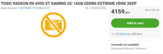 SAPPHIRE TOXIC Radeon RX 6900 XT Extreme Edition listed at up to $5000 11 SAPPHIRE TOXIC Radeon RX 6900 XT Extreme Edition listed at up to $5000 11