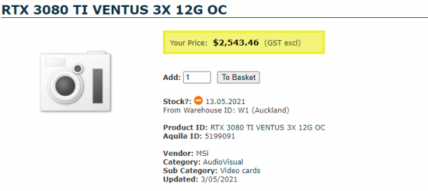 NVIDIA's new GeForce RTX 3080 Ti listed at $1300 to $2250 online 06