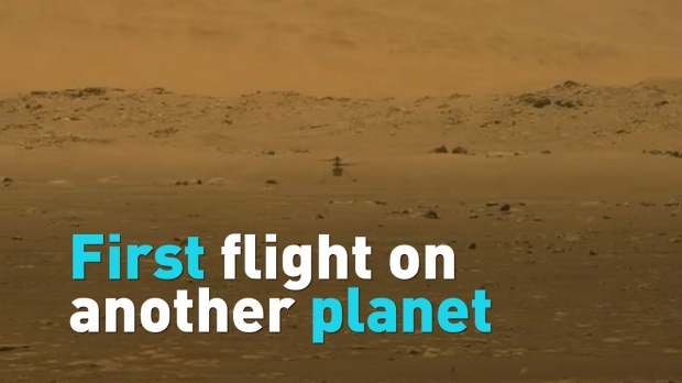 Open enlarged image NASA releases audio and video of the first flight on another planet