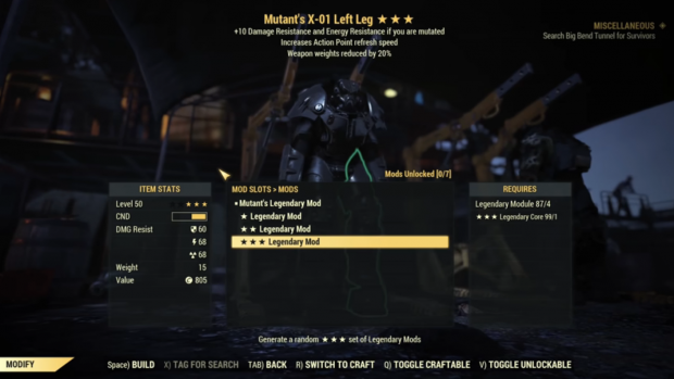 adding legendary mods fallout 4